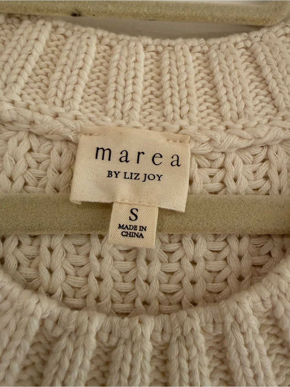 Marea by Liz Joy Cream Chunky Knit Sweater Vest - Picture 2 of 3